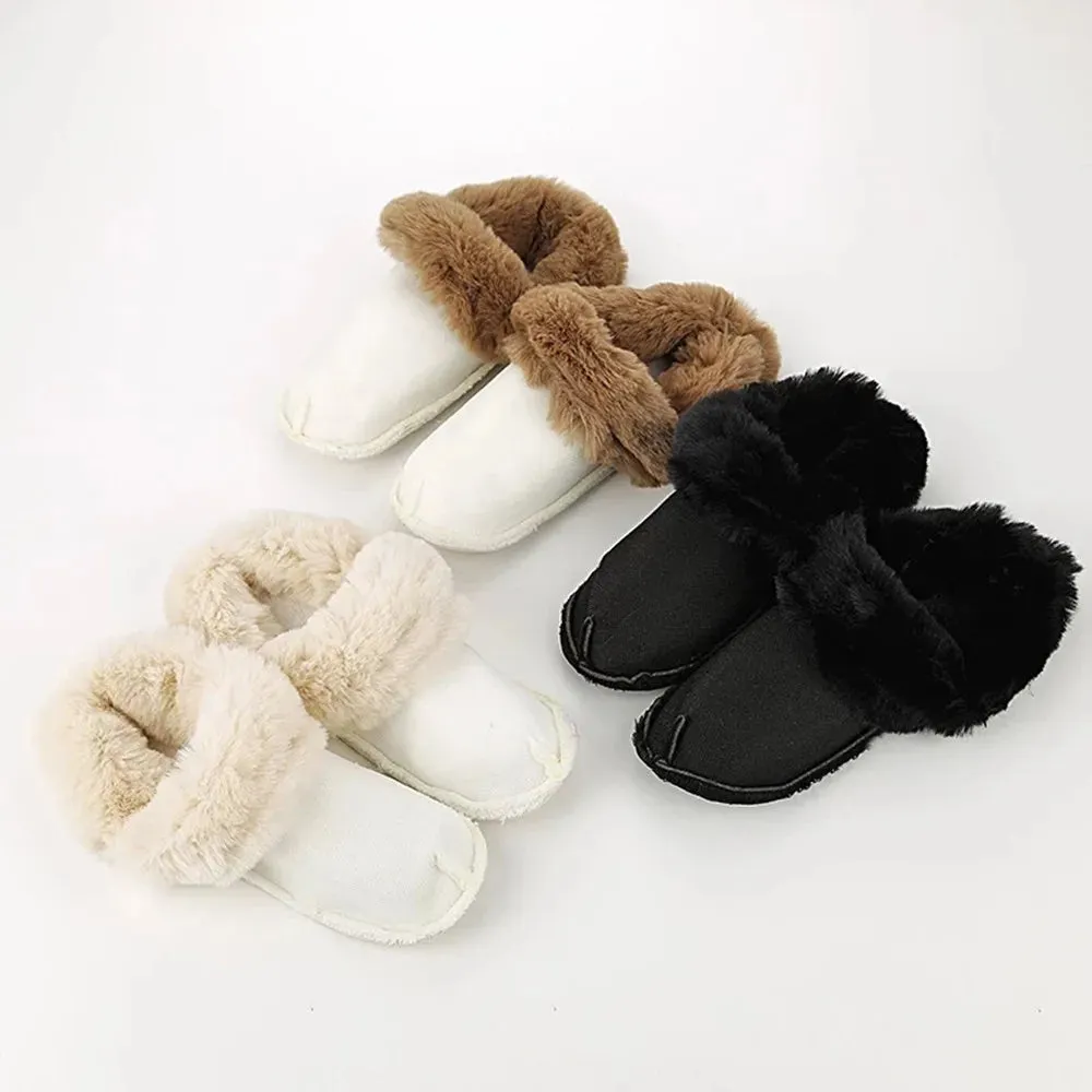 1 Pair of Winter Warm Shoe Covers for Men and Women – Soft, Thickened Plush Lining Replacement Pads for Clogs, Slippers, and Fur-Lined Shoes