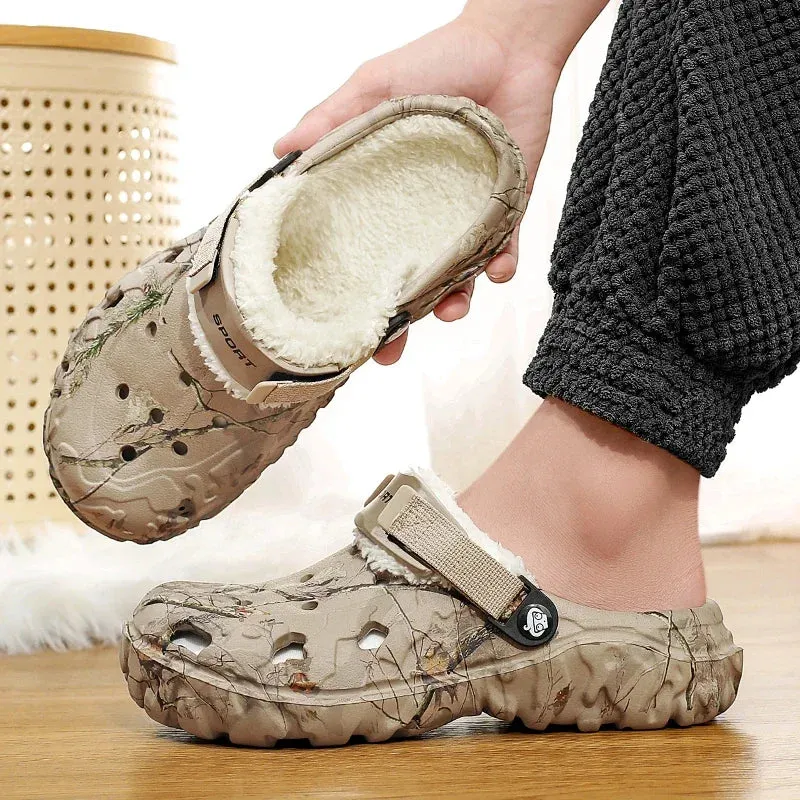 2025 Men’s Winter Beach Slippers – Outdoor Slide Sandals & Clogs for Garden & Summer