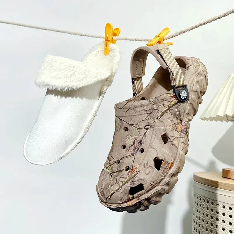 2025 Men’s Winter Beach Slippers – Outdoor Slide Sandals & Clogs for Garden & Summer