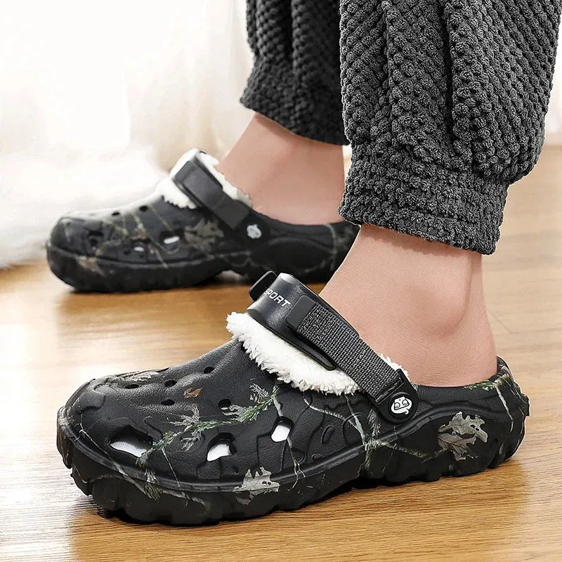2025 Men’s Winter Beach Slippers – Outdoor Slide Sandals & Clogs for Garden & Summer