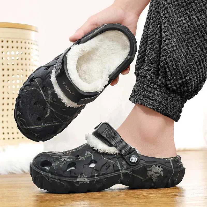 2025 Men’s Winter Beach Slippers – Outdoor Slide Sandals & Clogs for Garden & Summer