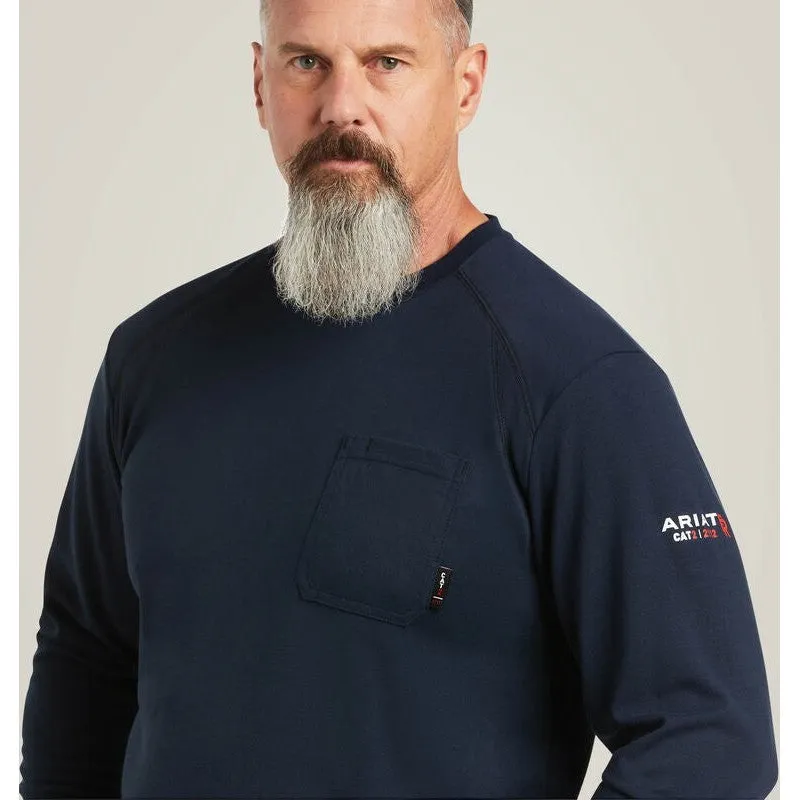 Ariat Men's Flame Resistant Max Protect Flame Resist Inherent T-Shirt Navy - 10039161