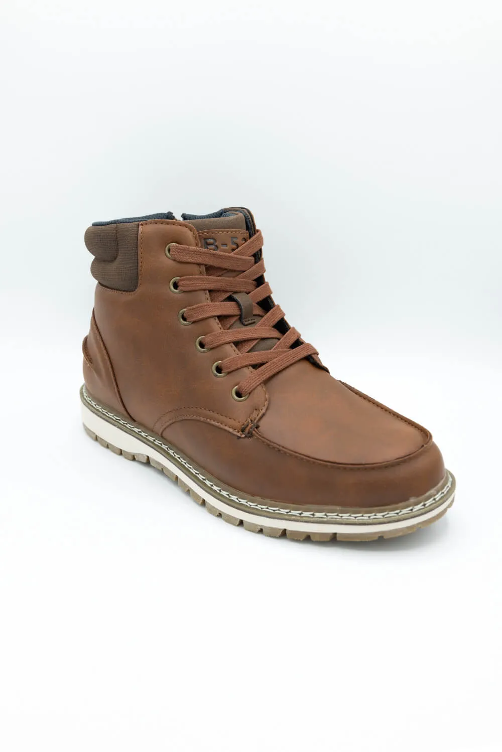 B52 by Bullboxer Moc Toe Boots for Men in Cognac | 877-A5-8413A-COGNAC