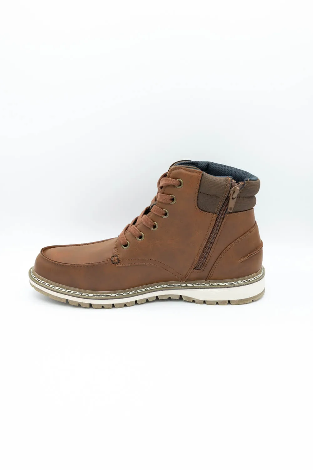 B52 by Bullboxer Moc Toe Boots for Men in Cognac | 877-A5-8413A-COGNAC