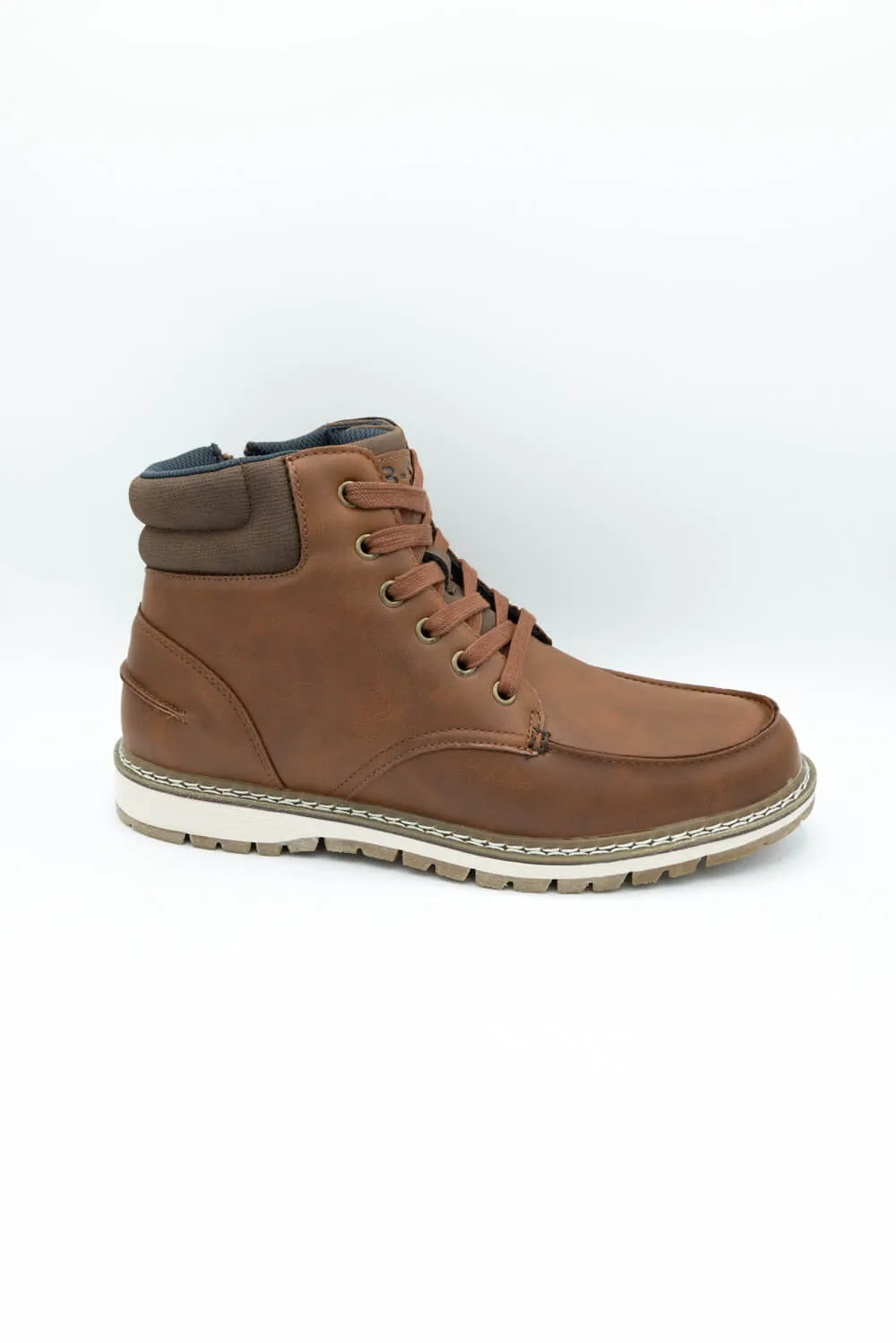 B52 by Bullboxer Moc Toe Boots for Men in Cognac | 877-A5-8413A-COGNAC