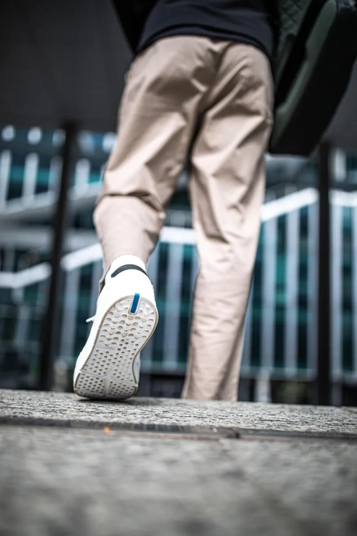 Baskets de marche en cuir homme, Walk Protect blanche