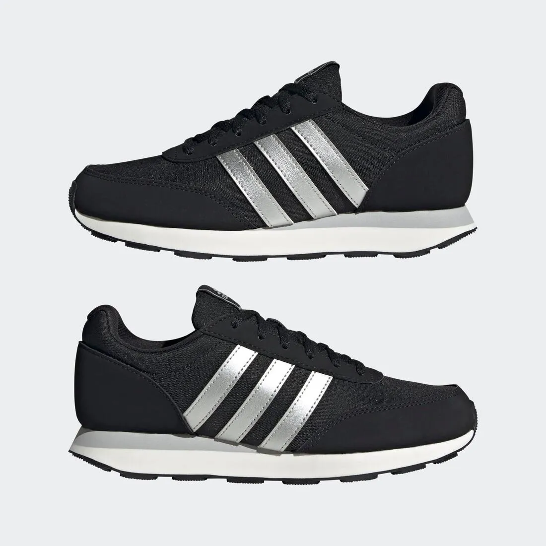 Baskets de marche urbaine femme, Run 60s 3.0 noir