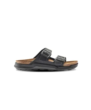 Birkenstock Arizona Cross Town Oiled Leather Black Womens Sandals