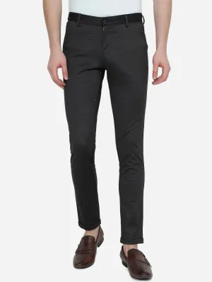 Black Solid Venice Fit Casual Trouser | JadeBlue