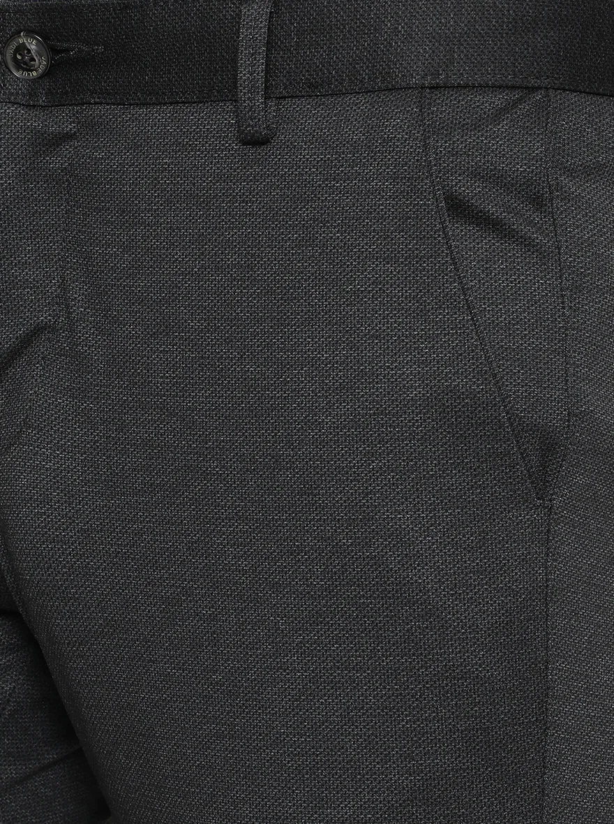 Black Solid Venice Fit Casual Trouser | JadeBlue