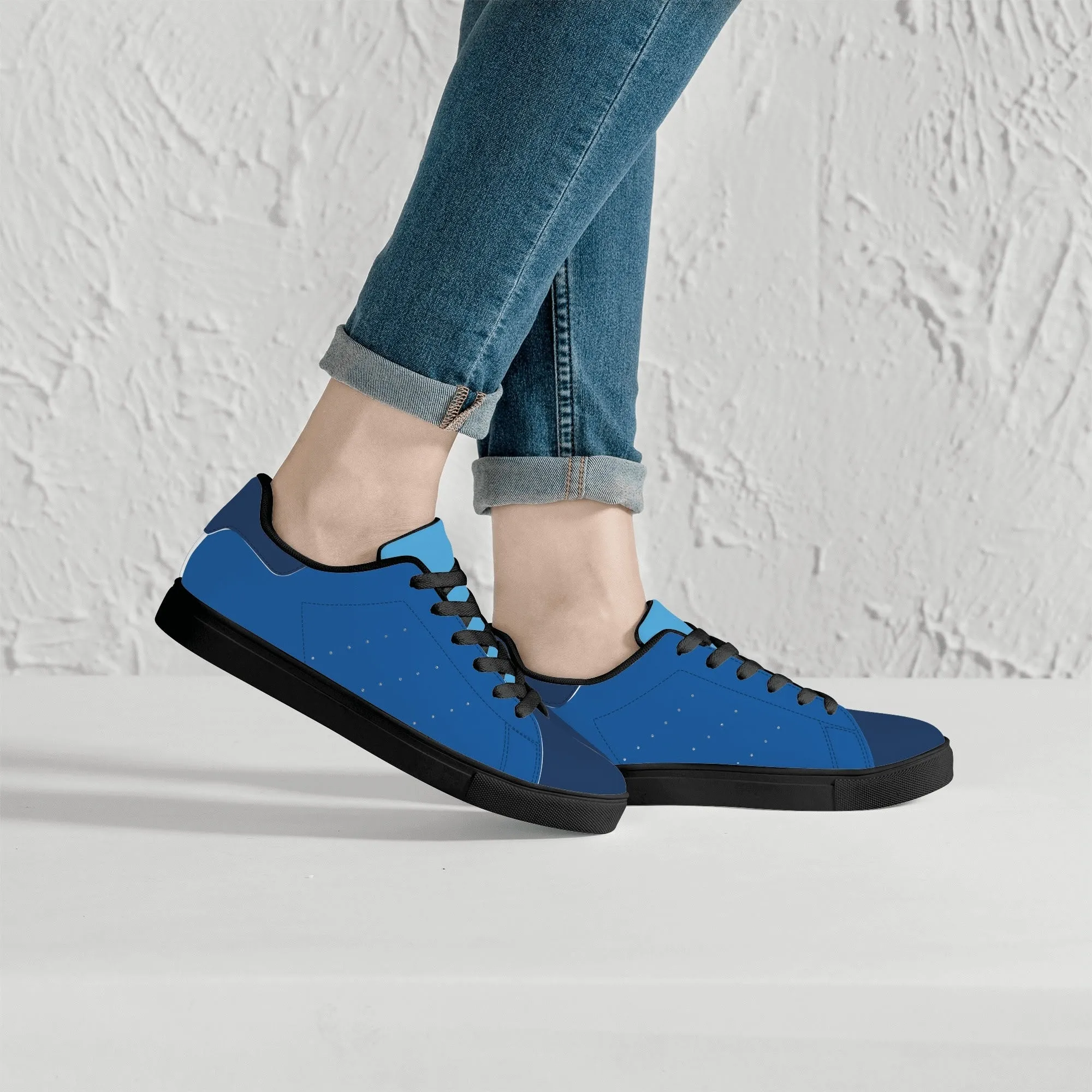 Blue Low Top Shoes