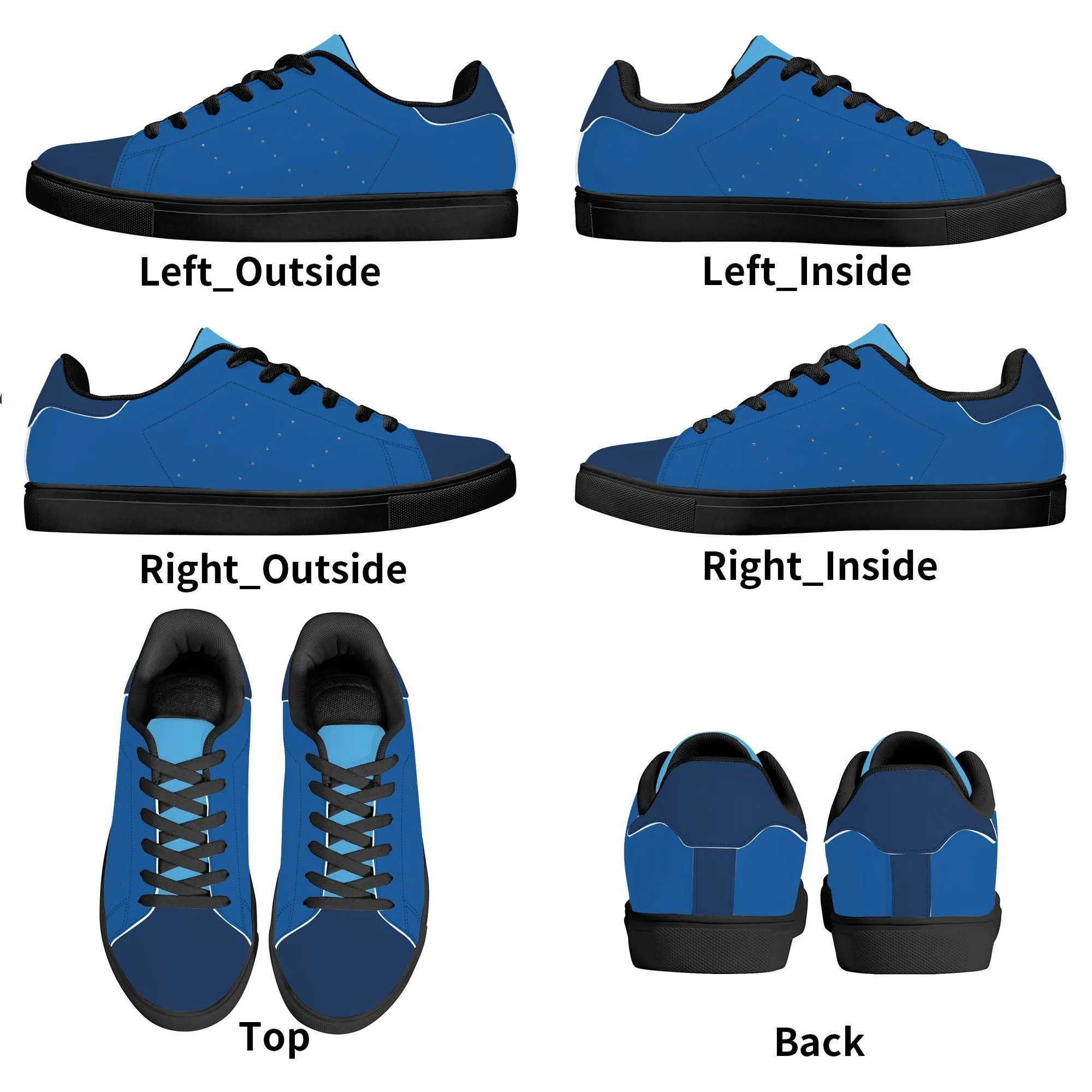 Blue Low Top Shoes