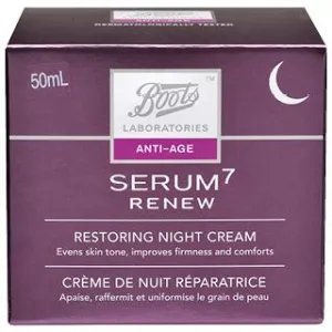 Boots Laboratories Serum 7 Renew Restoring Night Cream 50mL