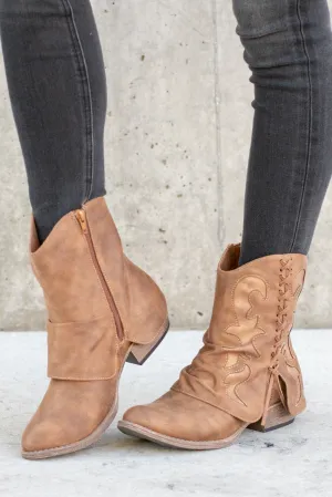 Brillo Side Seam Boots - Tan
