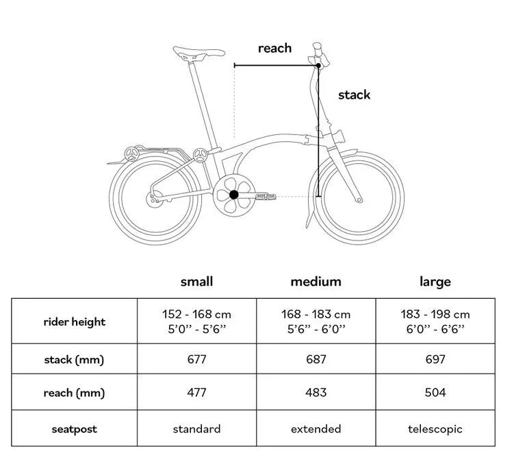 Brompton G Line with Rack Small Folding Bike - Traildust White