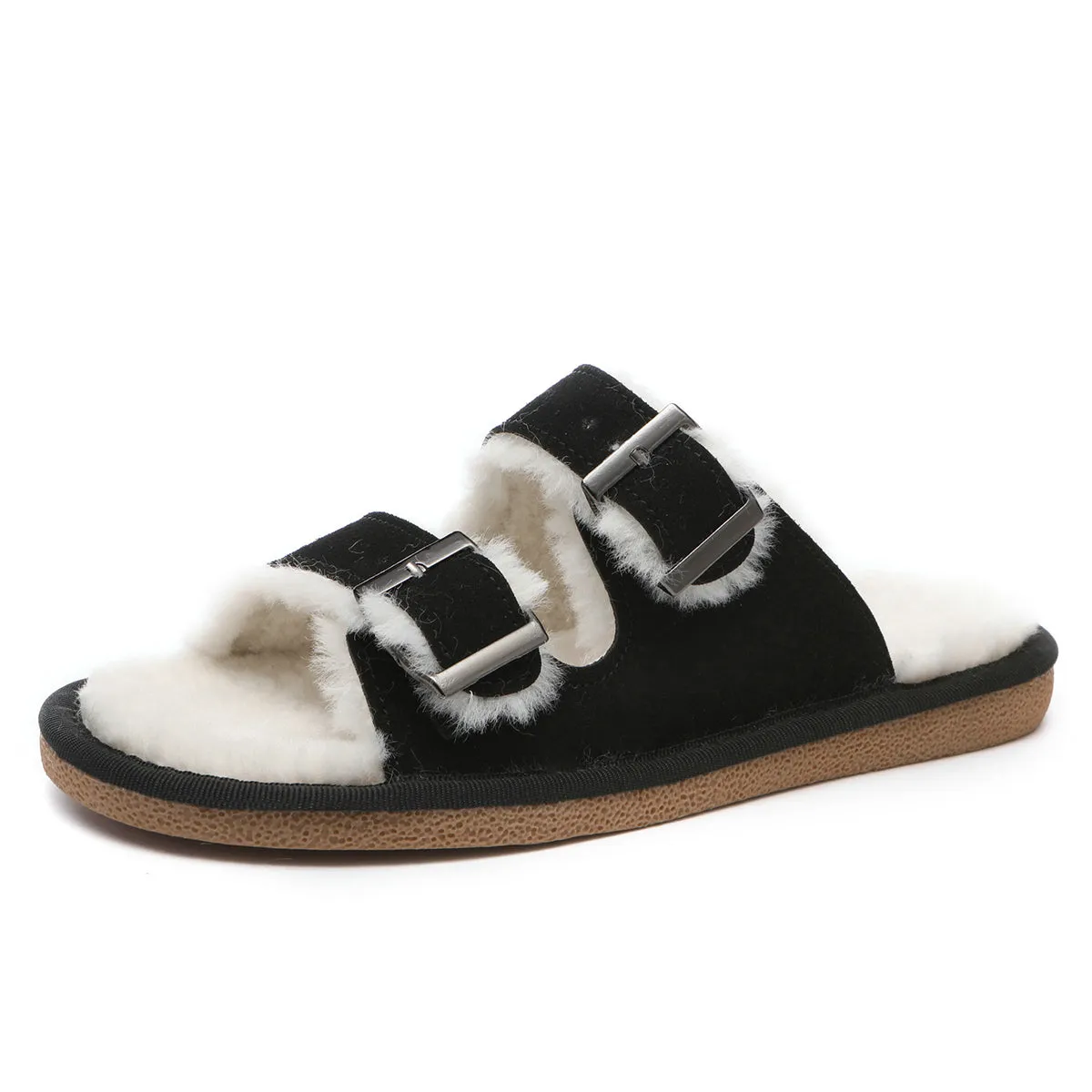 Buckle Slip-on Sandals