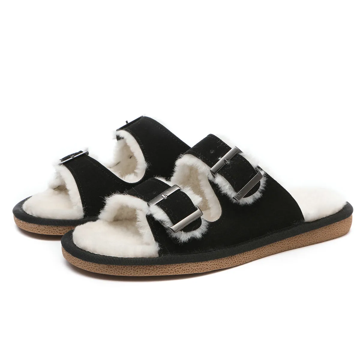 Buckle Slip-on Sandals