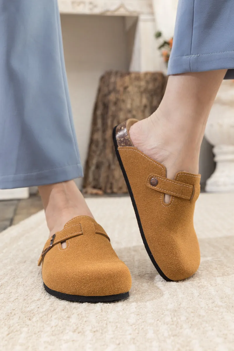 Buckle Suede Classic Ginger Clogs
