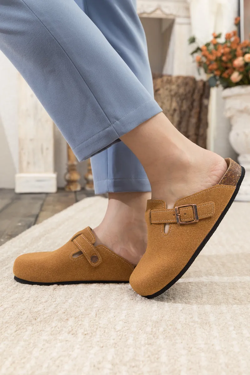 Buckle Suede Classic Ginger Clogs