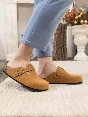 Buckle Suede Classic Ginger Clogs