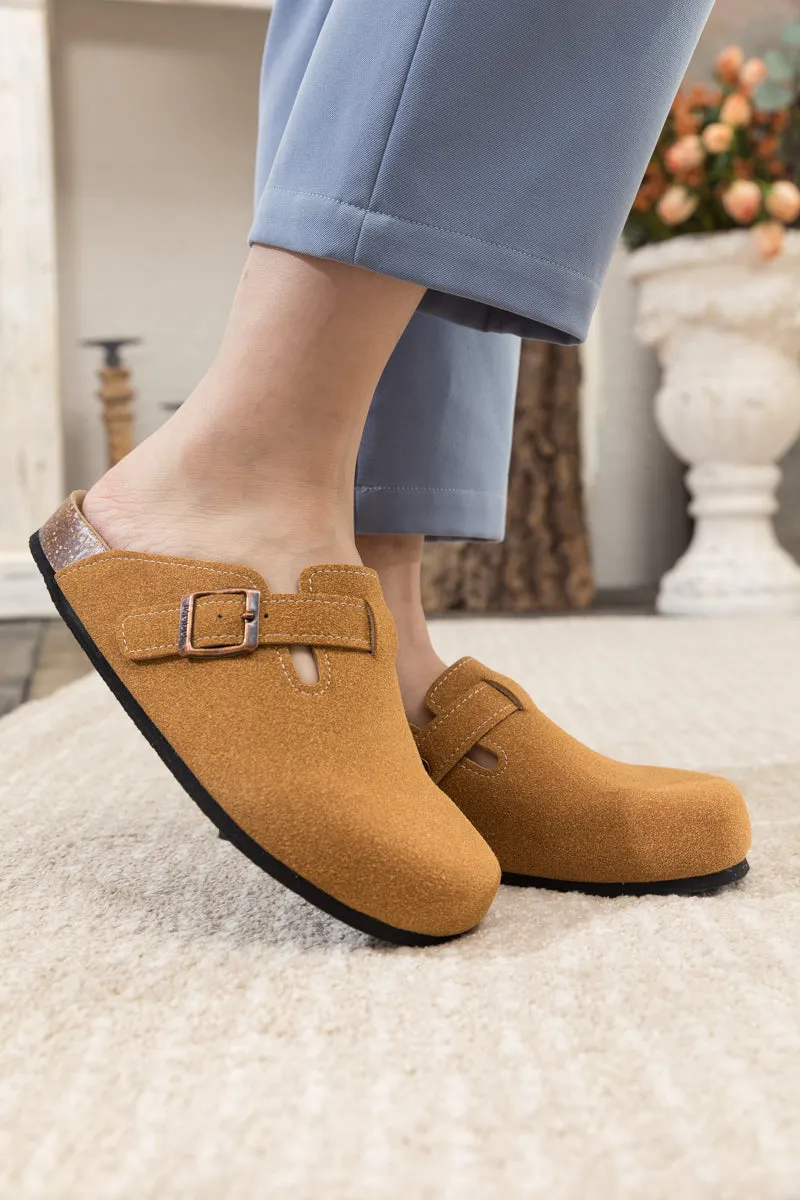 Buckle Suede Classic Ginger Clogs