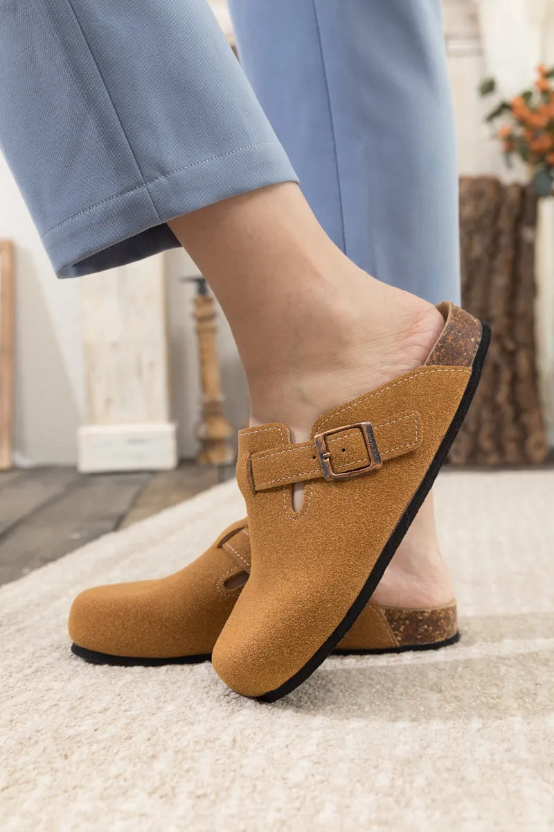 Buckle Suede Classic Ginger Clogs