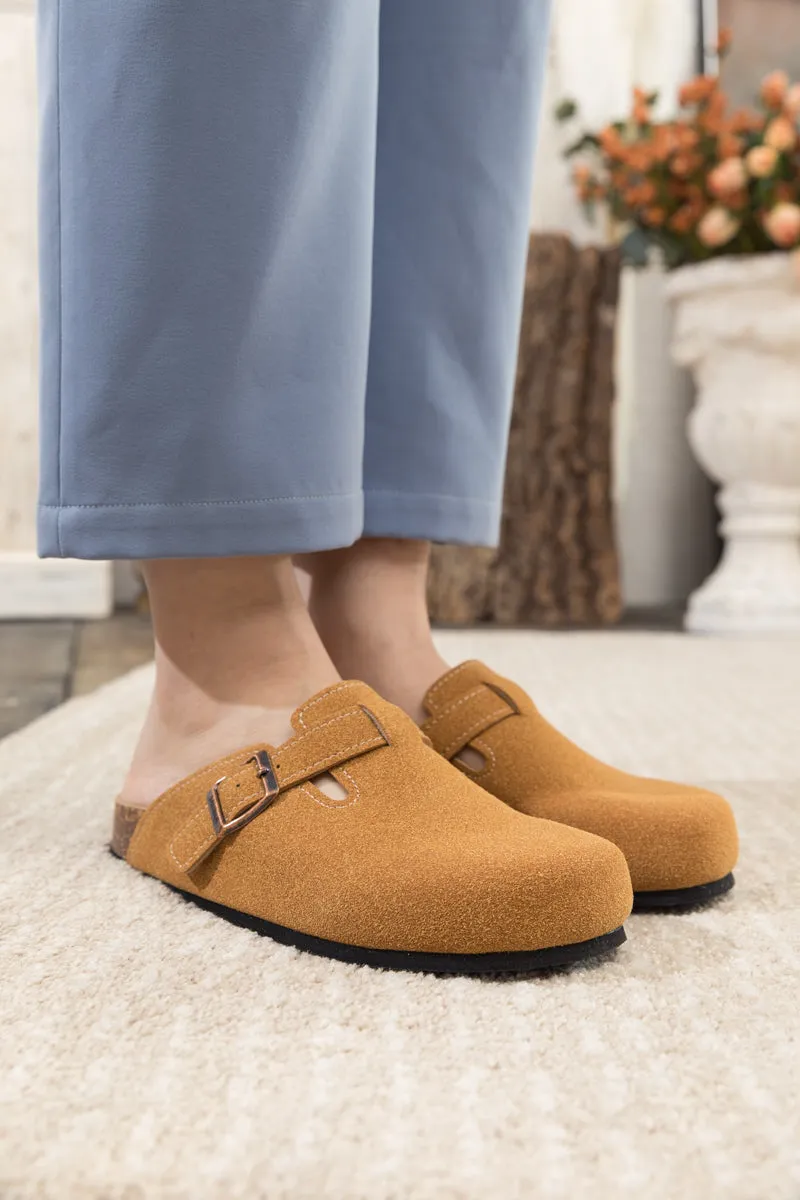 Buckle Suede Classic Ginger Clogs