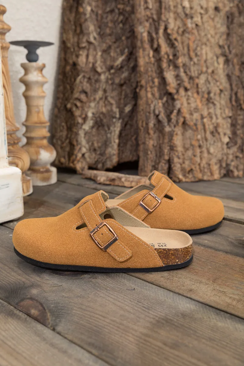 Buckle Suede Classic Ginger Clogs
