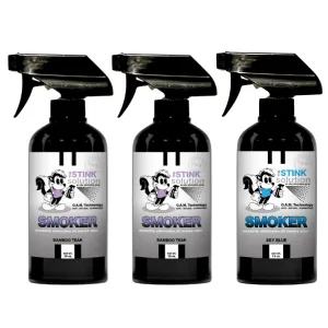 Buy 2 Get 1 FREE - Two Smoke Odor Eliminating Sprays (Bamboo Teak)   One Smoke Odor Eliminating Spray (Sky Blue) 16 oz