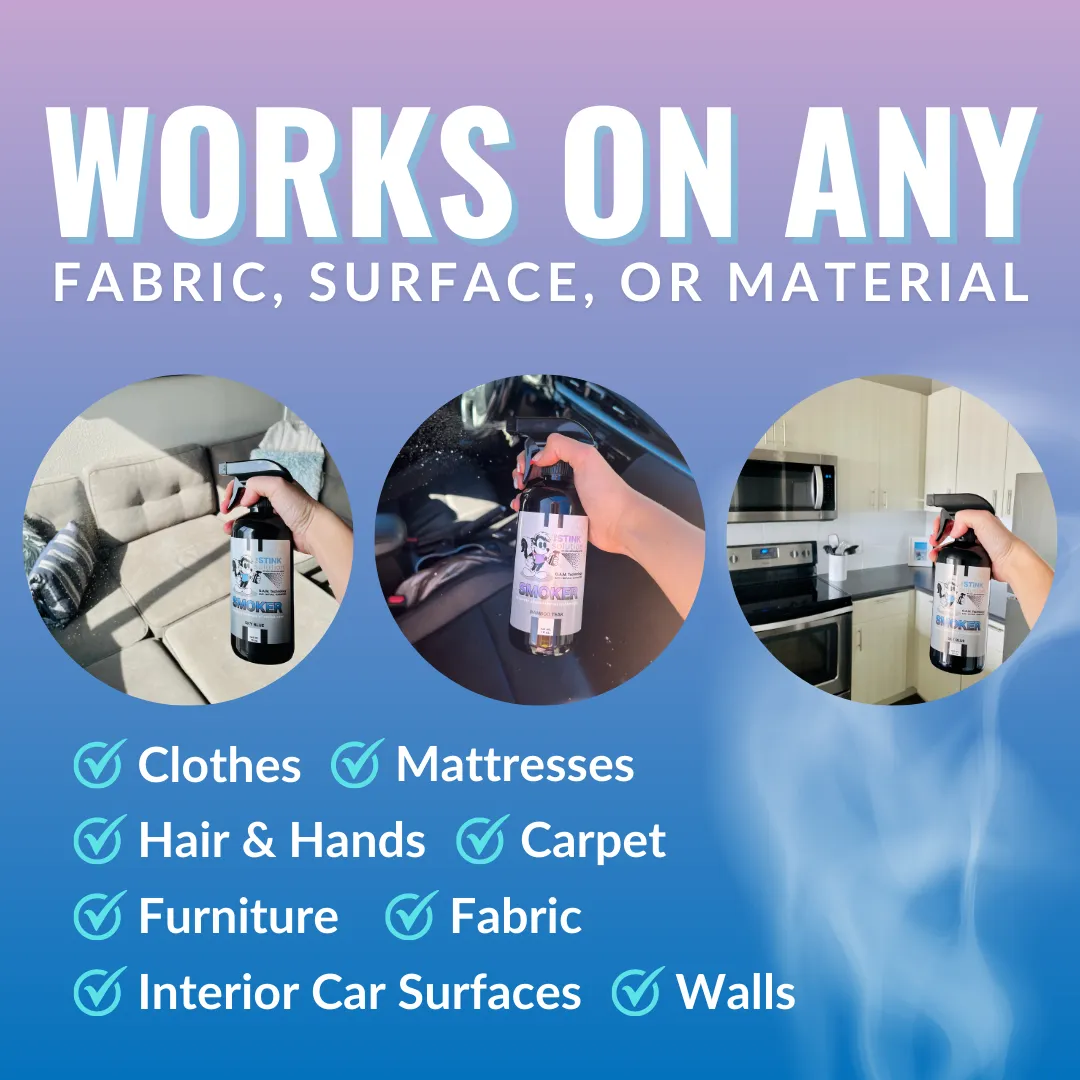 Buy 2 Get 1 FREE - Two Smoke Odor Eliminating Sprays (Bamboo Teak)   One Smoke Odor Eliminating Spray (Sky Blue) 16 oz