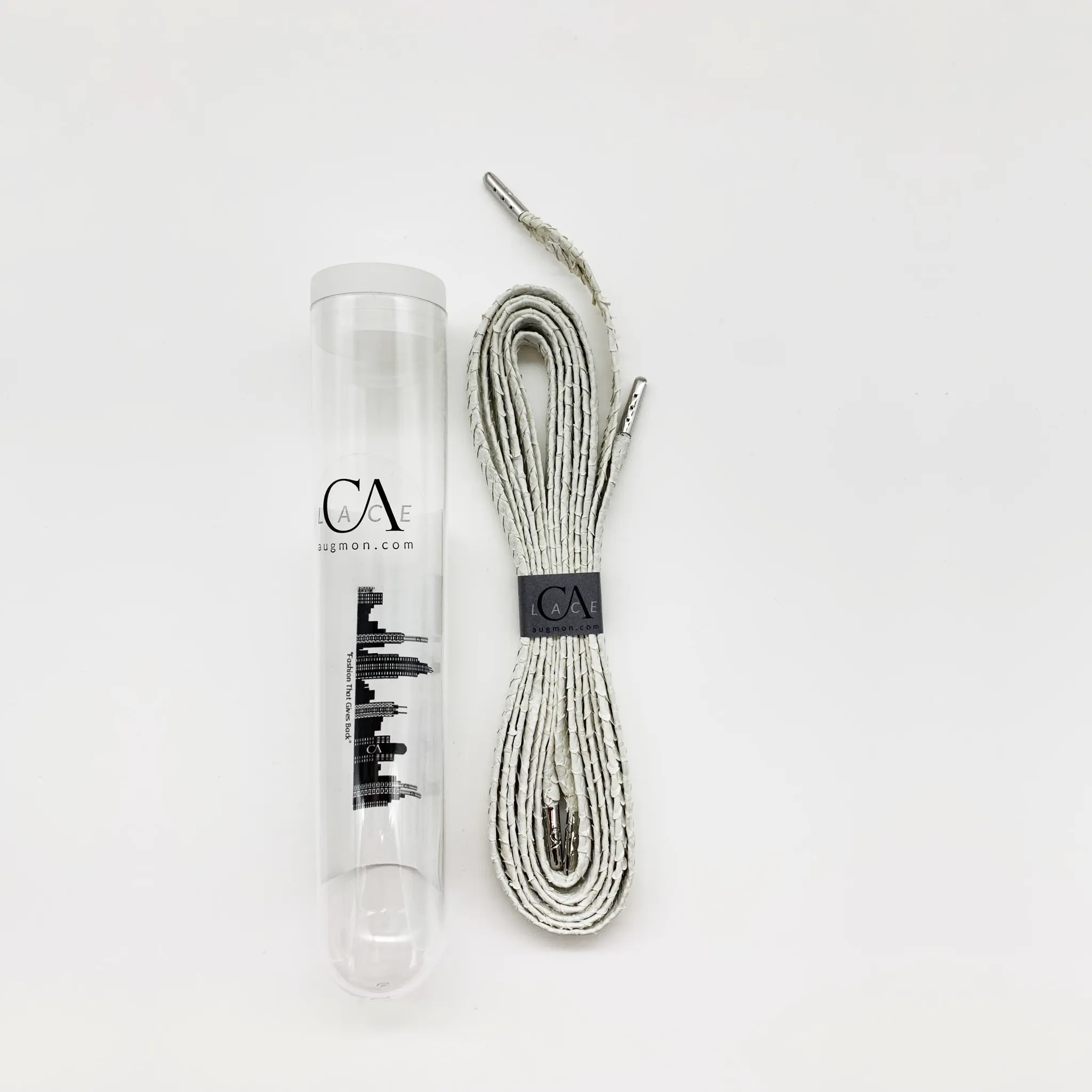 CA Lace “Genesis White Mamba” Custom White Authentic Python Hand Crafted Shoe Laces