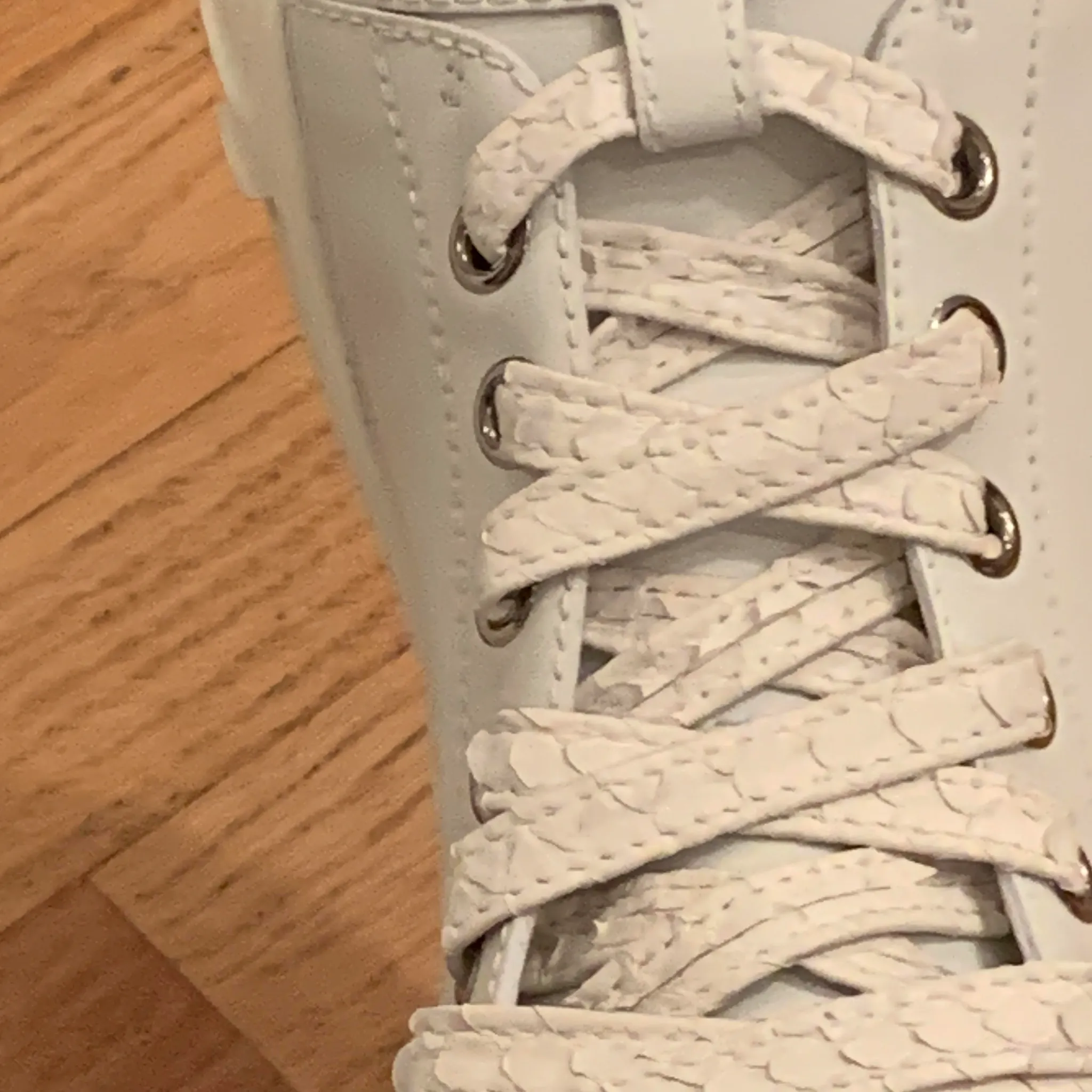 CA Lace “Genesis White Mamba” Custom White Authentic Python Hand Crafted Shoe Laces