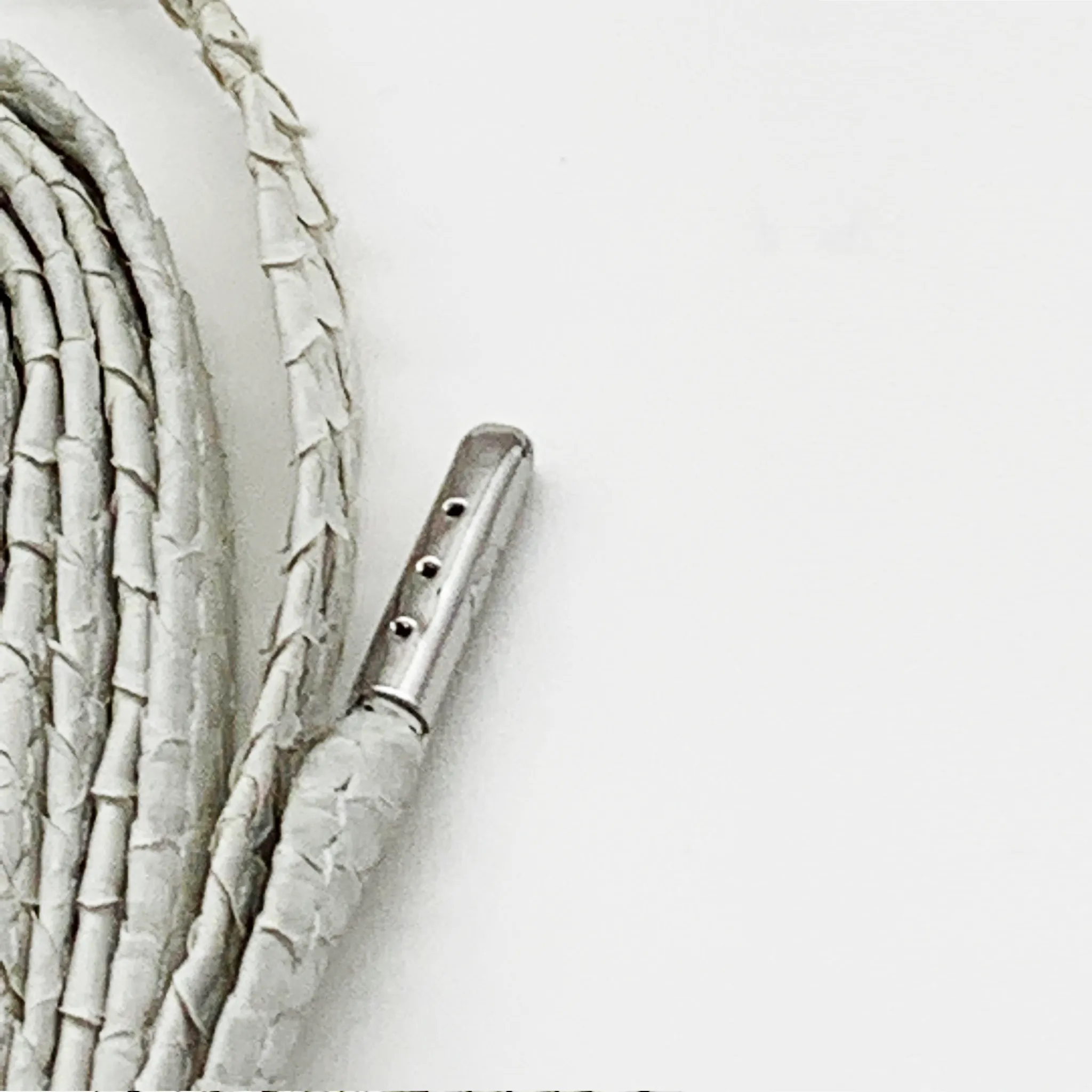 CA Lace “Genesis White Mamba” Custom White Authentic Python Hand Crafted Shoe Laces