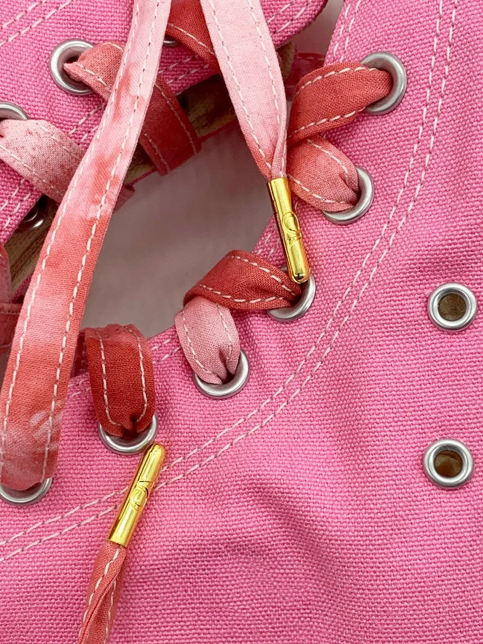 CA Lace “Pink” Retro Tie Dye Custom Shoe Laces