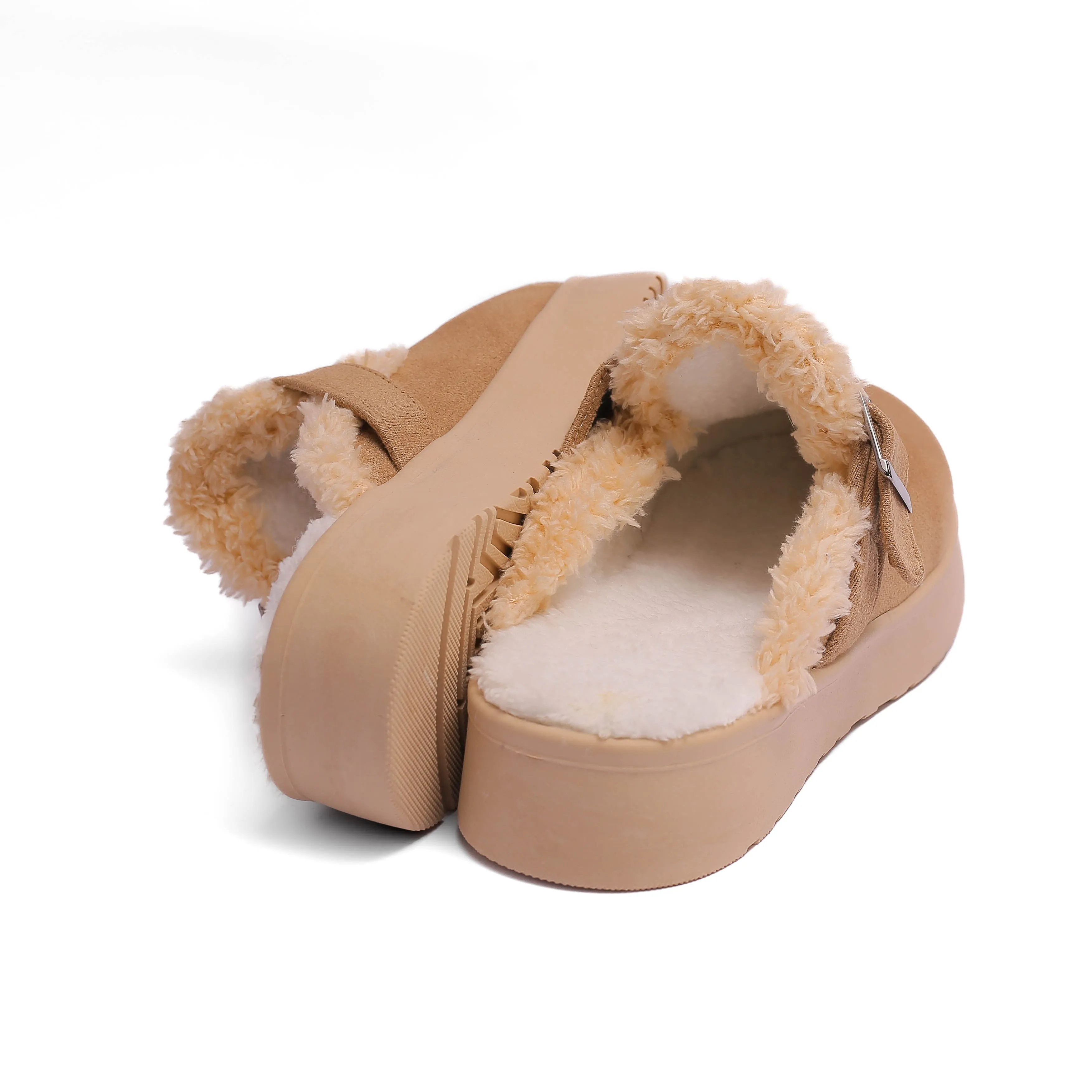Casual Warm Winter Clogs Model t6008 beige