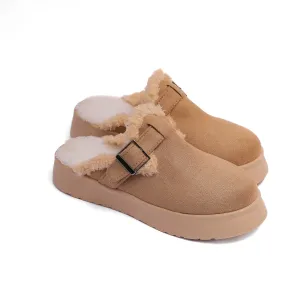 Casual Warm Winter Clogs Model t6008 beige