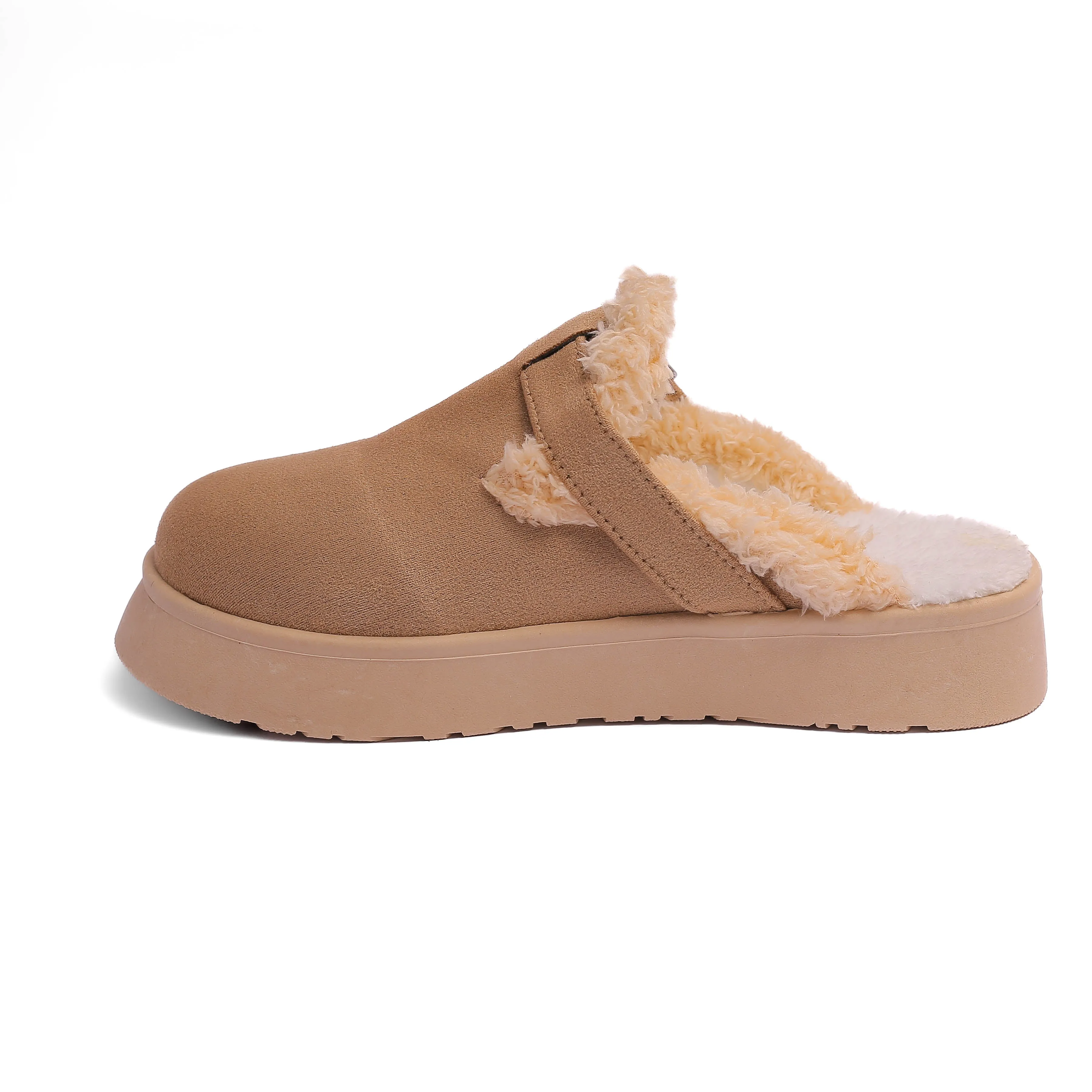 Casual Warm Winter Clogs Model t6008 beige