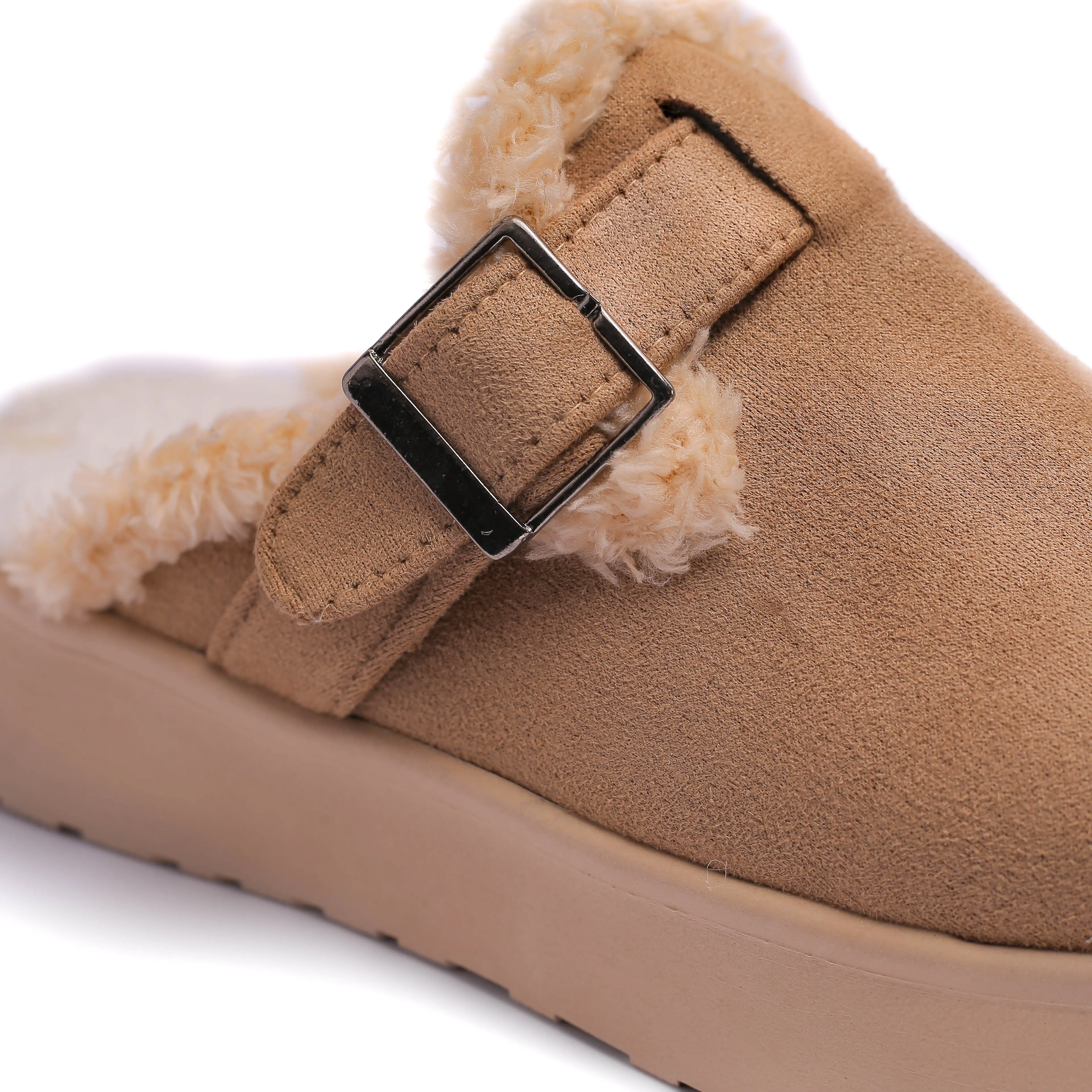 Casual Warm Winter Clogs Model t6008 beige
