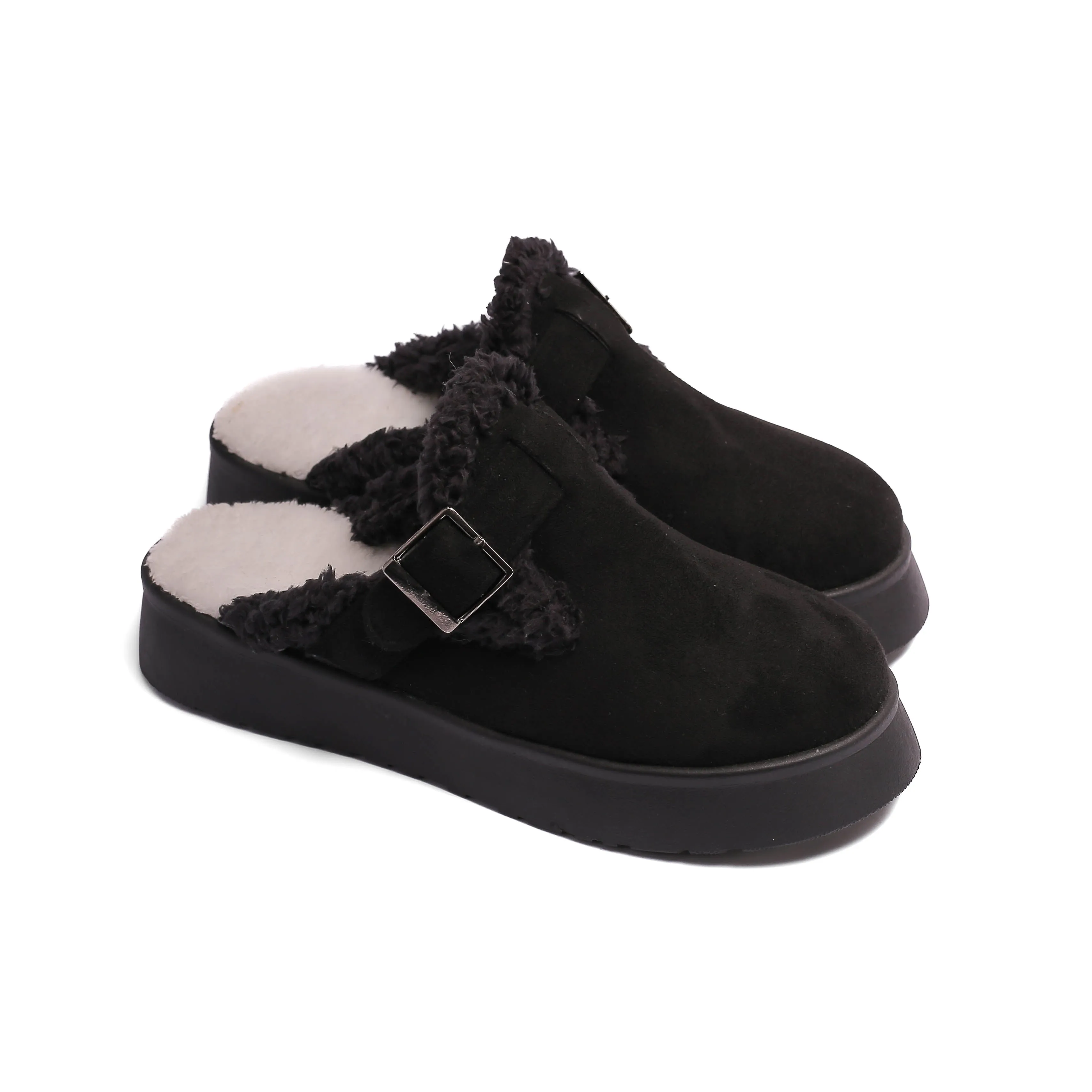 Casual Warm Winter Clogs Model t6008 Black