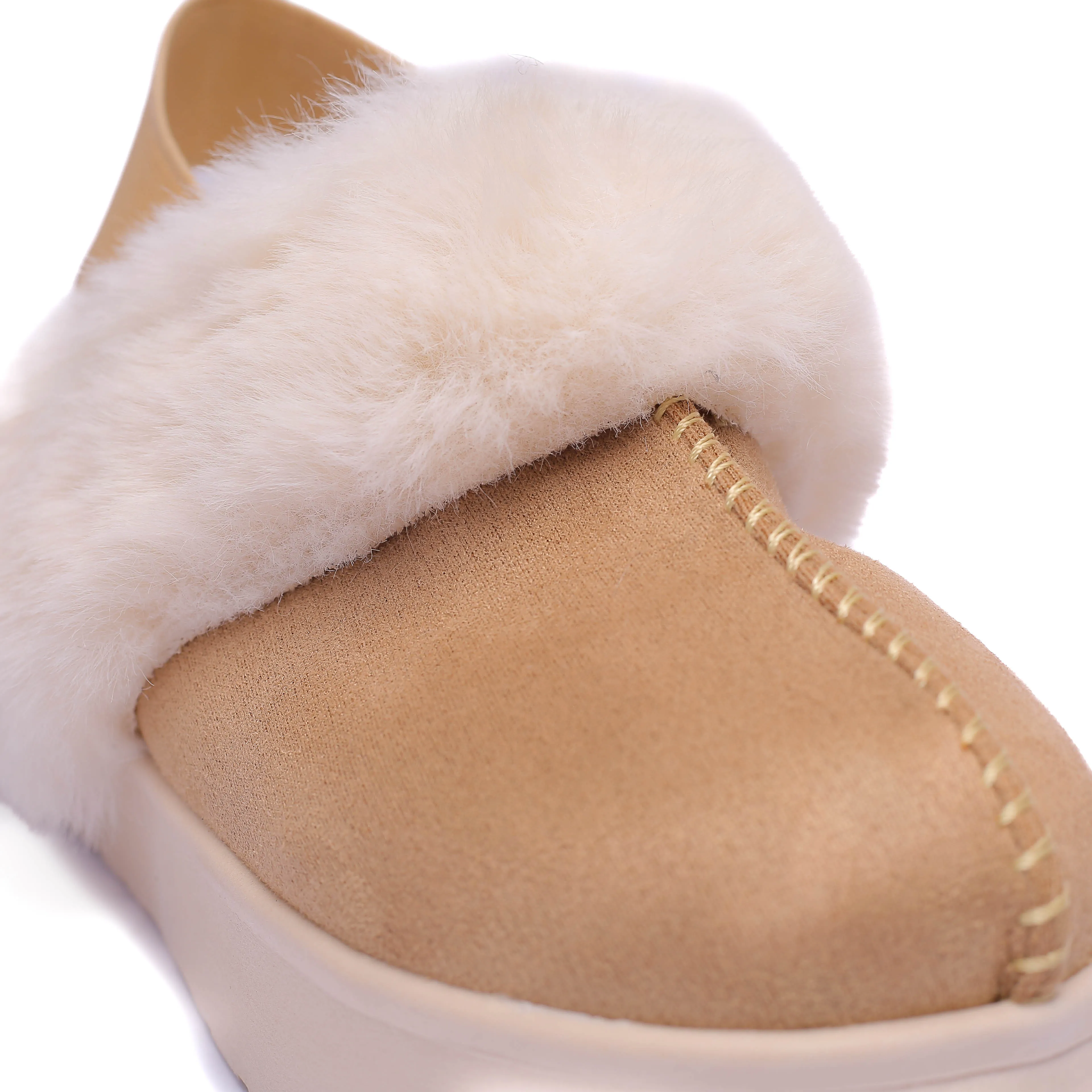 Casual Warm Winter Clogs Model t6010 BEIGE
