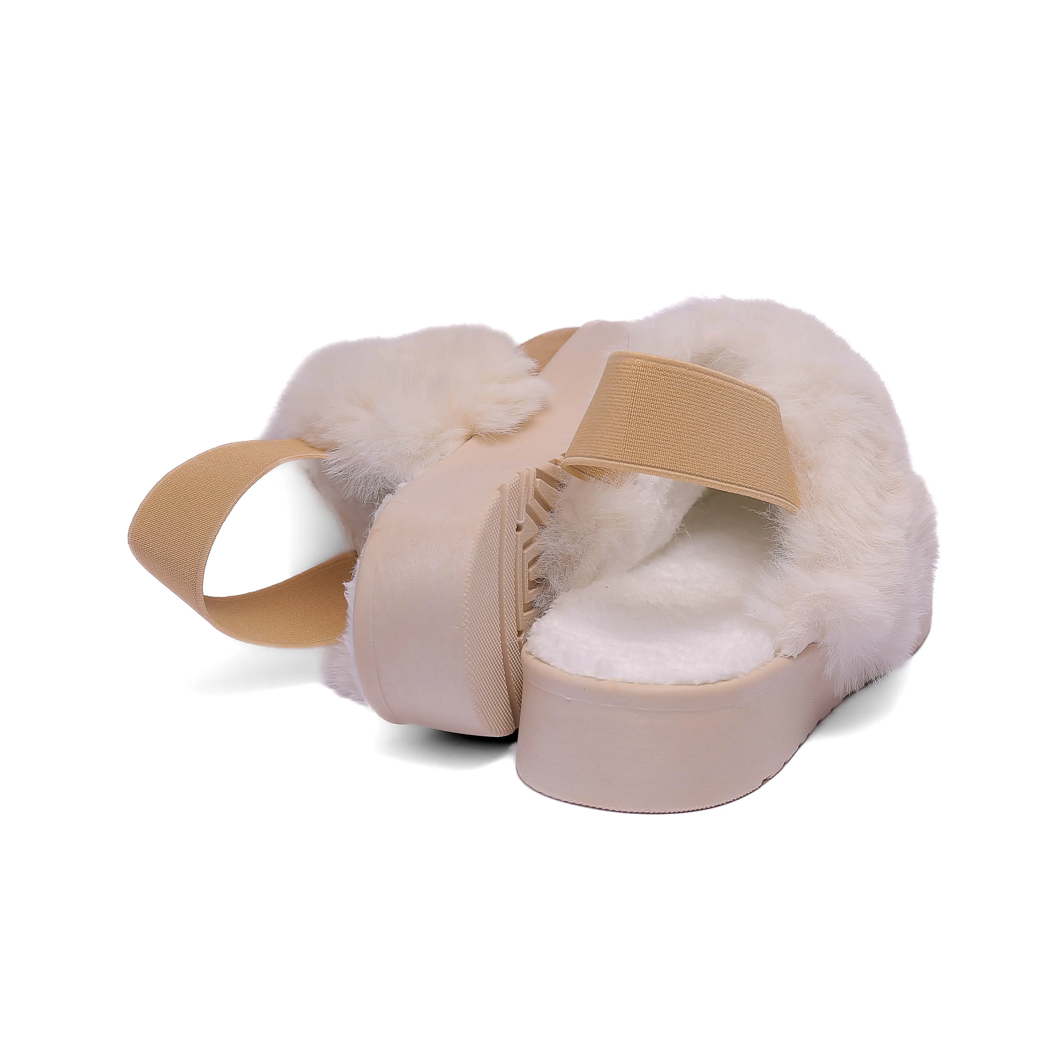 Casual Warm Winter Clogs Model t6010 BEIGE