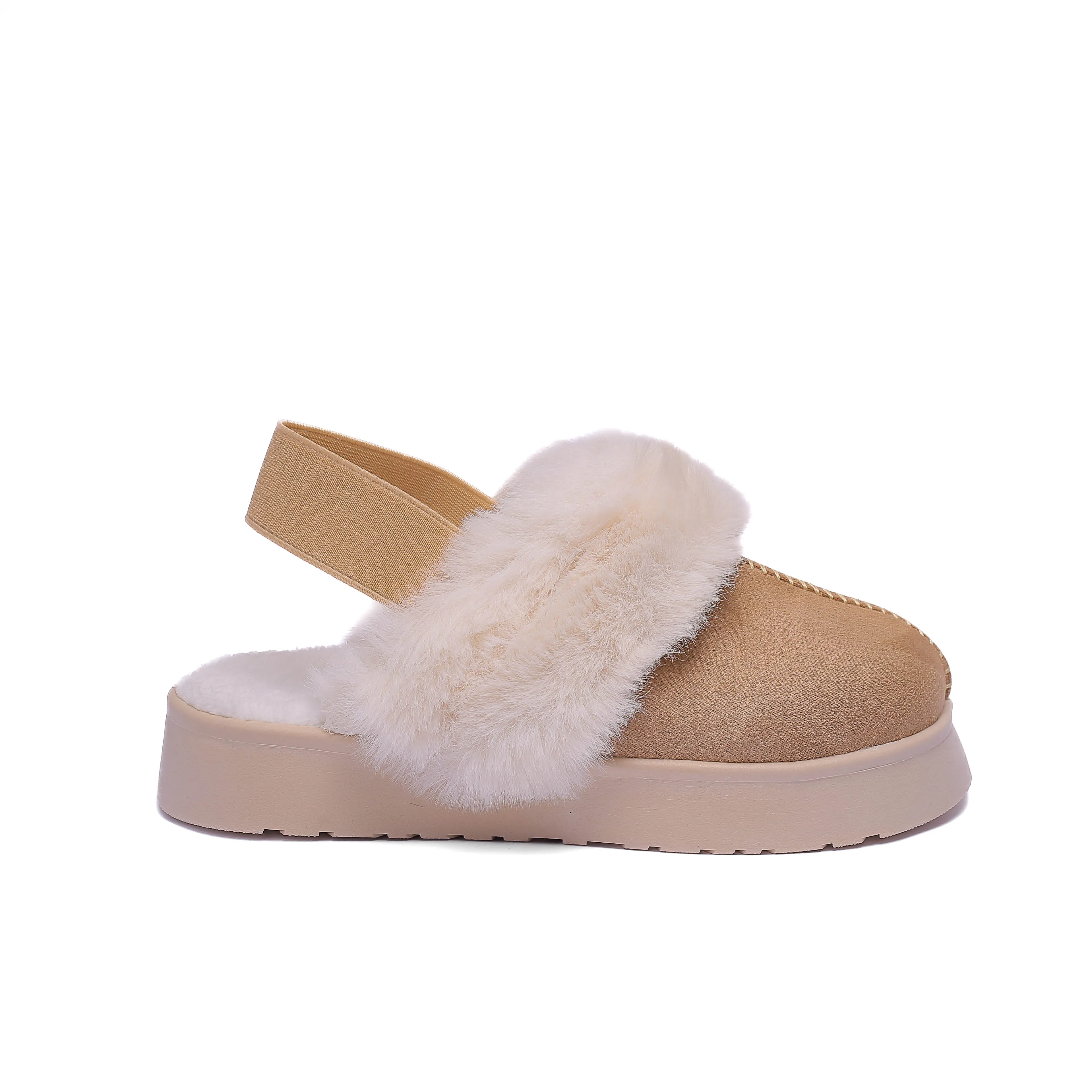 Casual Warm Winter Clogs Model t6010 BEIGE