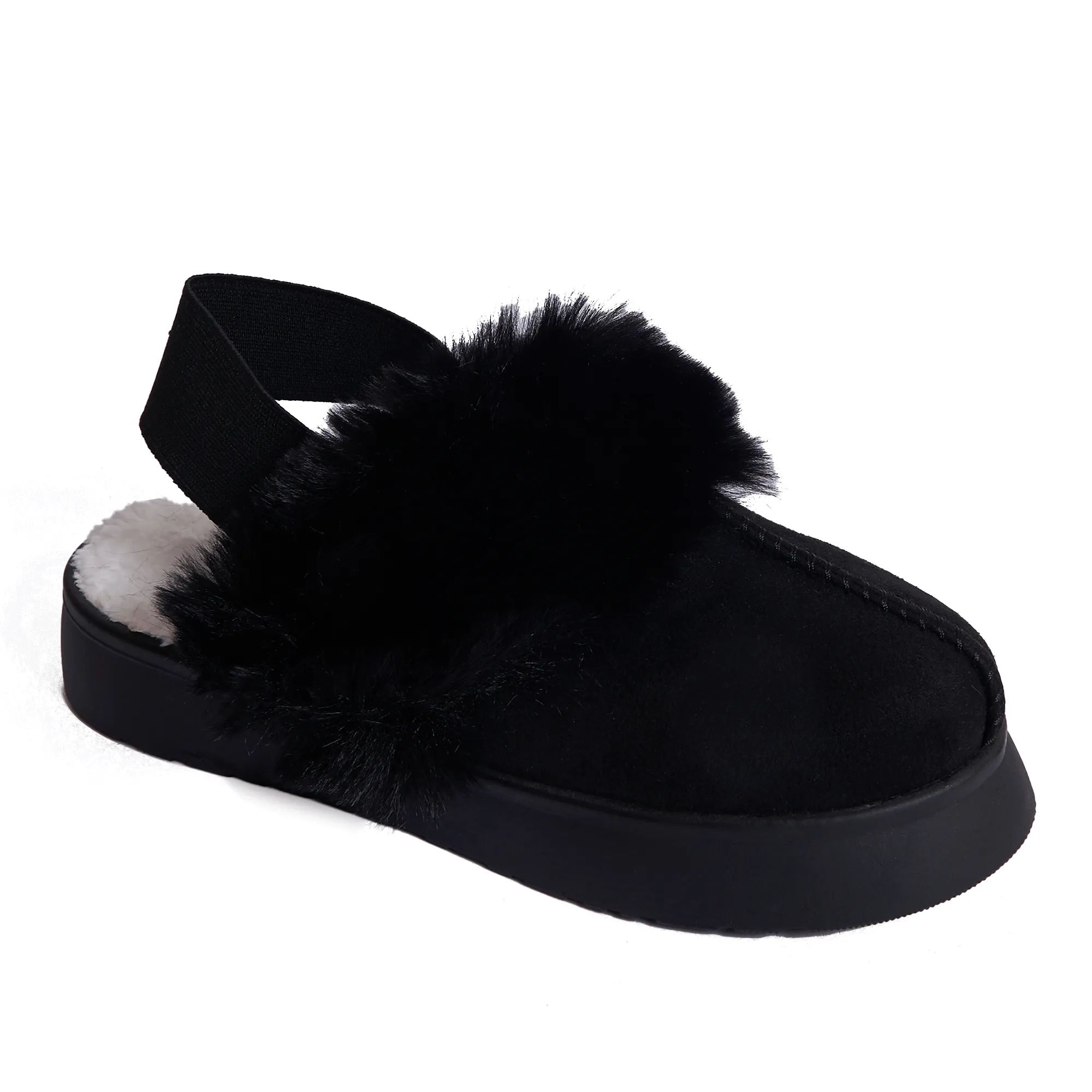 Casual Warm Winter Clogs Model t6010 Black