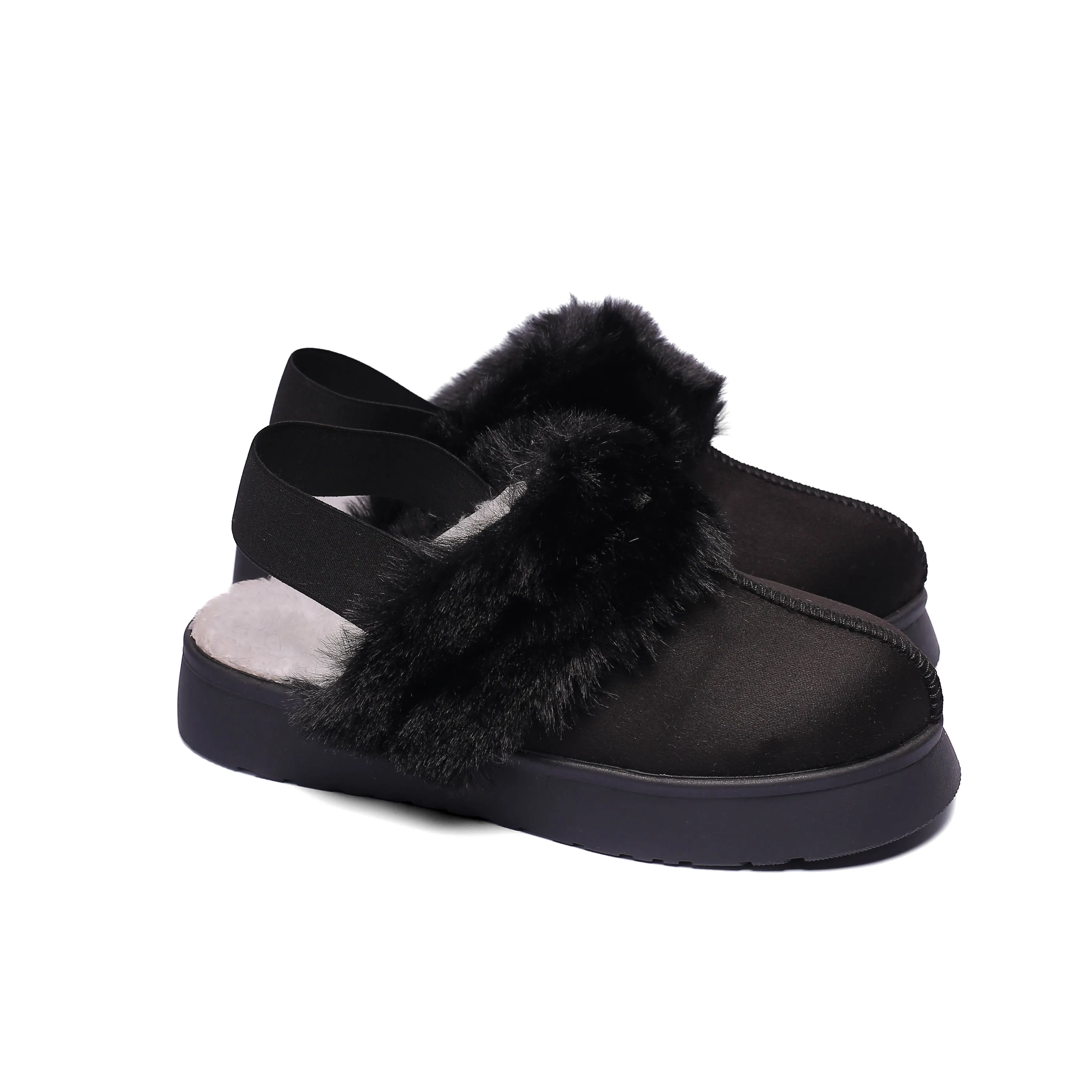 Casual Warm Winter Clogs Model t6010 Black