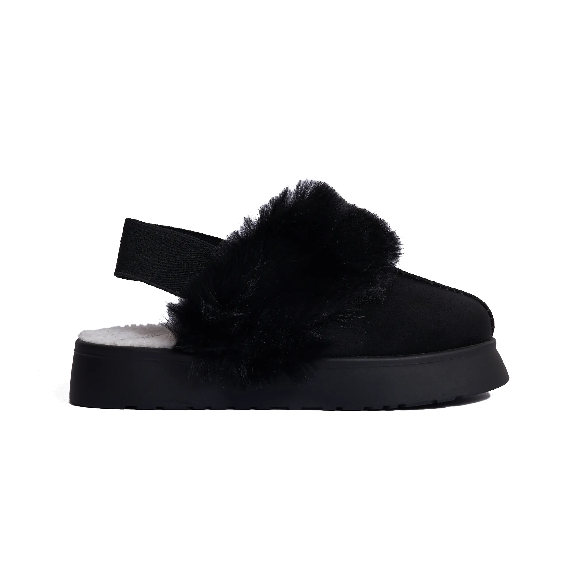 Casual Warm Winter Clogs Model t6010 Black