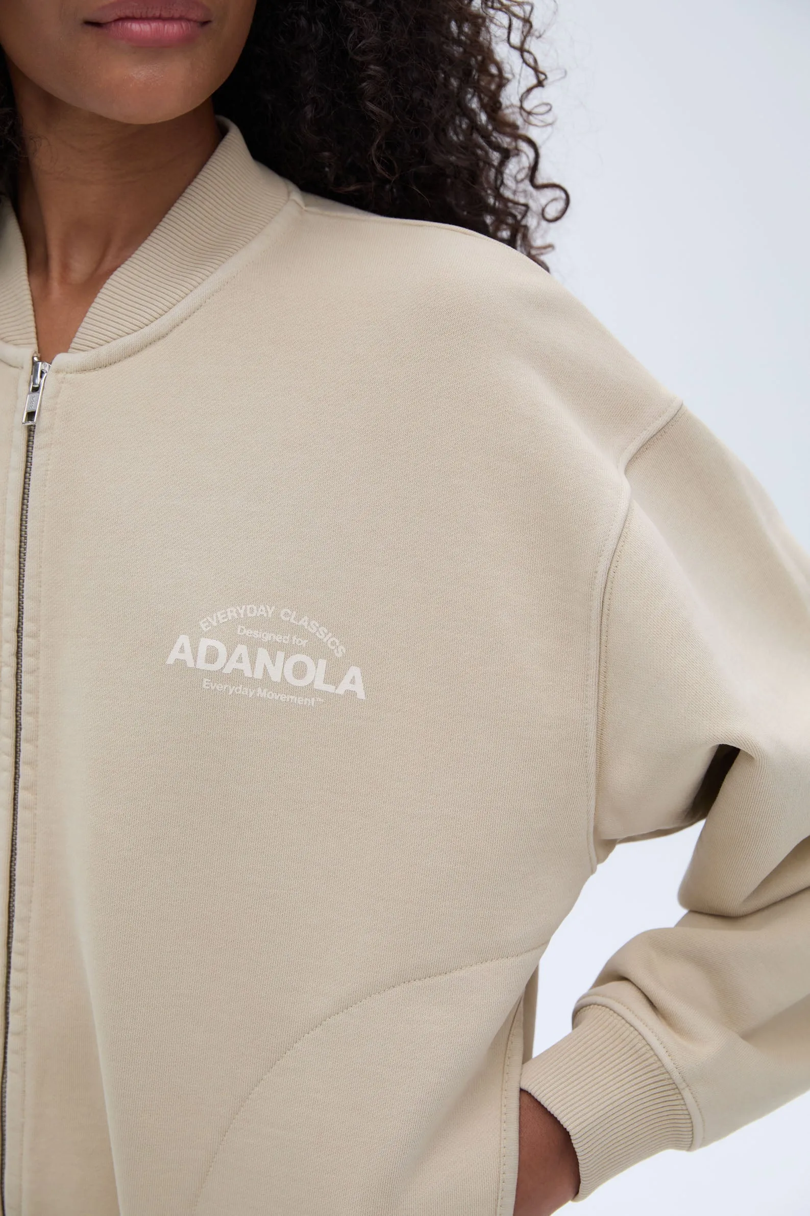 Classics Distressed Full Zip Sweatshirt - Sand