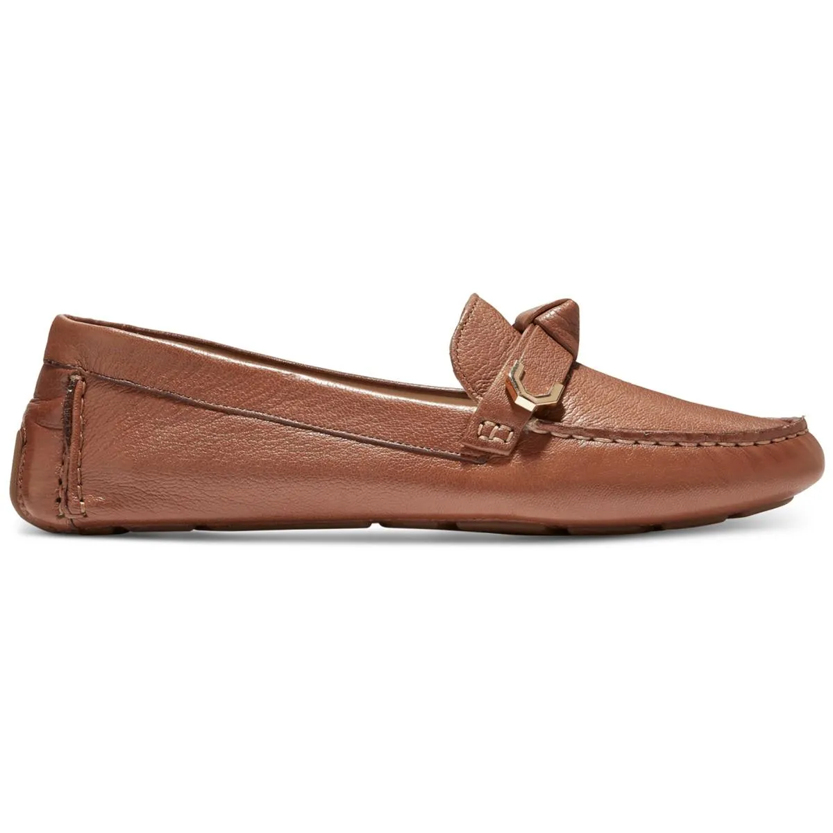 Cole Haan Womens Evelyn Bow driver Leather Round Toe Loafers
