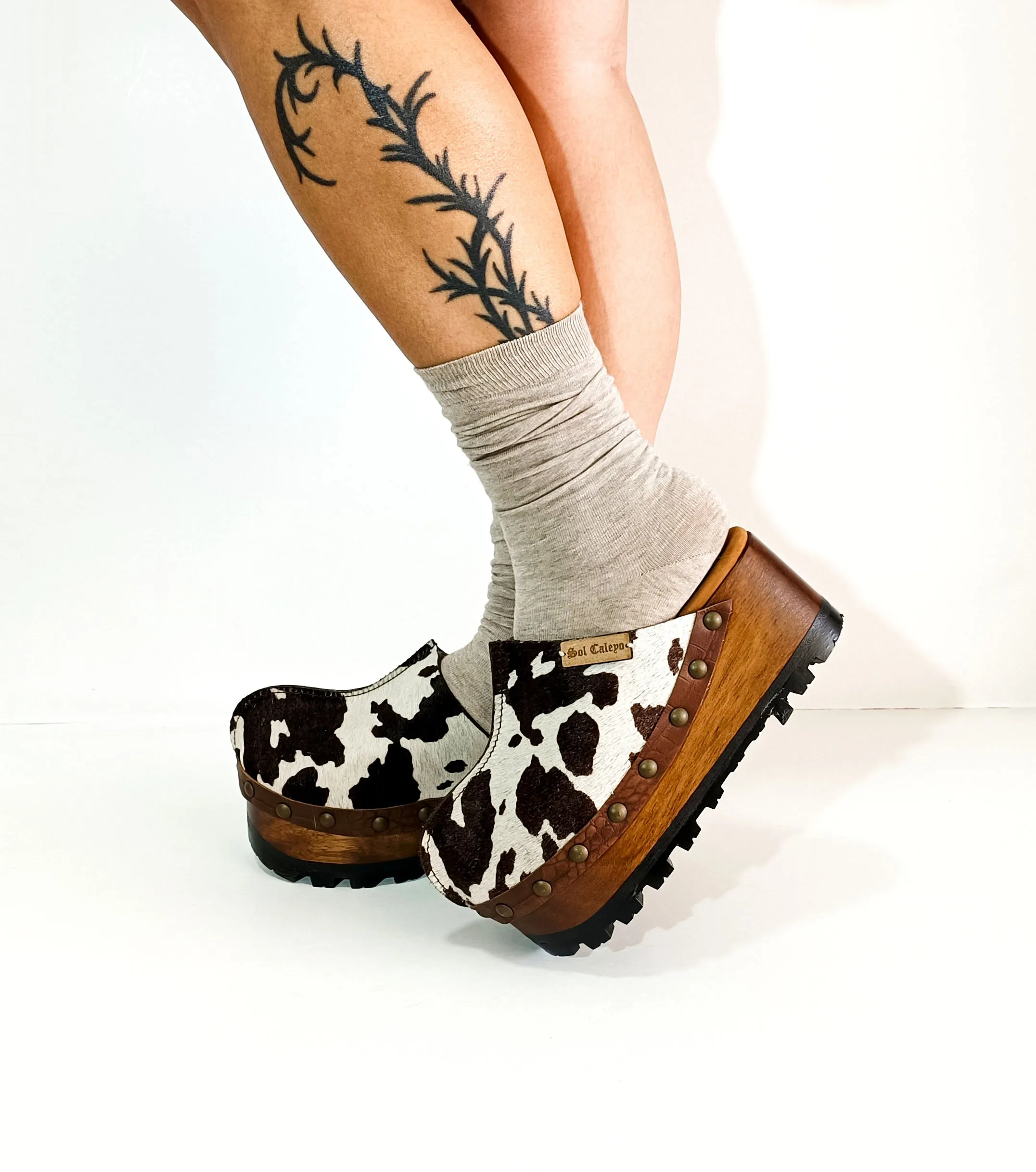 Cowhide Clogs