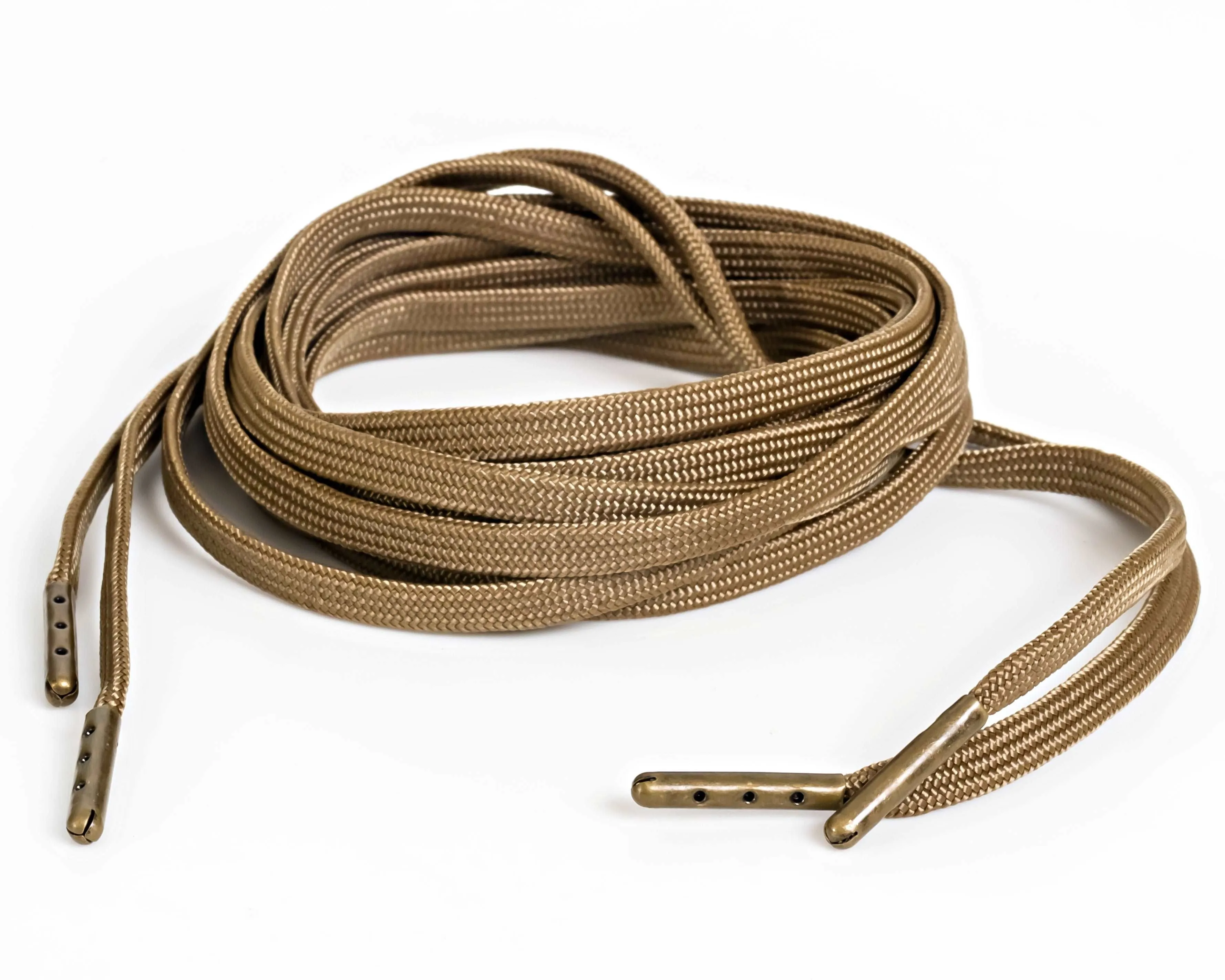 Coyote Brown Flat Shoelaces for Steel Tip