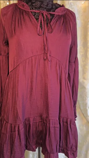 Crinkly Tiered Layered Dress